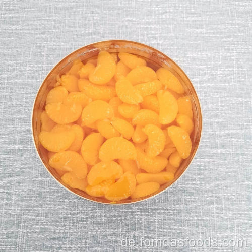 A10 orangefarbene Frucht in orangefarbenem Sirup